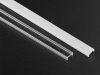 ALU-07 LED Aluminum Channel - Surface - For Strips Up To 5mm - Silver - 1m / 2m - Frosted Lens