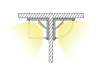 ALU-1002-COR 16 x 16 Wide Rounded Corner Aluminum Channel - Corner - For Strips Up To 10mm - 1m / 2m – Including Diffuser