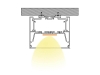 ALU-10280 Aluminum Channel - Surface / Hanging mount - For Strips Up To 45mm - Silver - 1m / 2m - Frosted Lens
