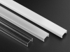ALU-1609 LED Aluminum Channel - Surface - For Strips Up To 16mm - Silver - 1m / 2m - Frosted Lens