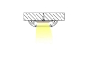 ALU-2601 LED Aluminum Channel - Surface - For Strips Up To 26mm - Silver - 1m / 2m - Frosted Lens