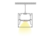 ALU-8080 Aluminum Channel - Surface / Hanging mount - For Strips Up To 54mm - Silver - 1m / 2m - Frosted Lens