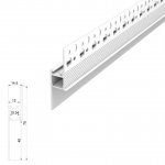 ARC-SGS-M 40mm Shadow Gap Aluminum Channel - Recessed - For Strips Up To 10mm - Silver - 1m / 2m - Frosted Lens