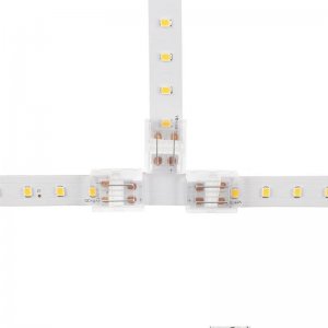 Solderless Clamp-On 'T' Connector - 12mm Single Color LED Strip Lights