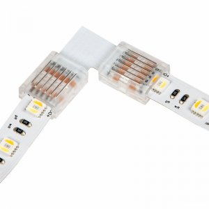 Solderless Clamp-On L Connector for 12mm RGB + CCT LED Strip Lights