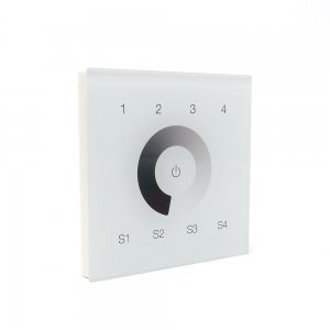 Sunricher Z-Wave Single Colour 4 Group Wall Panel White (Mains voltage)