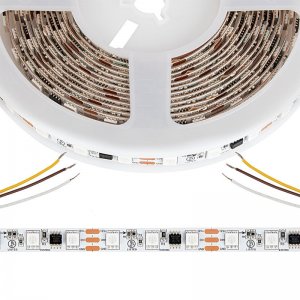 5m Digital RGB LED Strip Light - 18 LEDs/ft - Addressable Color-Chasing LED Tape Light - 12V