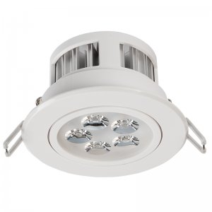 LED Recessed DownLight Fixture - Aimable - 40 Watt Equivalent - 4.45" - 460 Lumens