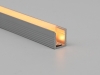 ALU-078 LED Aluminum Channel - Surface - For Strips Up To 5mm - Silver - 1m / 2m - Frosted Lens
