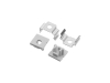 ALU-1010 LED Aluminum Channel - Surface - For Strips Up To 8mm - Silver - 1m / 2m - Frosted Lens