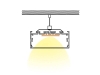 ALU-10235B Aluminum Channel - Surface / Hanging mount - For Strips Up To 45mm - Silver - 1m / 2m - Frosted Lens