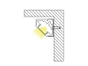 ALU-1101-COR 19 x 19 Wide Rounded Corner Aluminum Channel - Corner - For Strips Up To 11mm - 1m / 2m – Including Diffuser