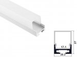 ALU-1604 Aluminum Channel - Surface / Hanging mount - For Strips Up To 17mm - Silver - 1m / 2m - Frosted Lens
