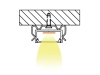 ALU-1606 LED Aluminum Channel - Surface - For Strips Up To 16mm - Silver - 1m / 2m - Frosted Lens