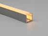 ALU-2020S LED Aluminum Channel - Surface - For Strips Up To 17mm - Silver - 1m / 2m - Frosted Lens