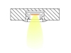 ALU-2610-R LED Aluminum Channel - Recessed - For Strips Up To 12mm - Silver - 1m / 2m - Frosted Lens
