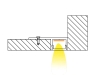 ALU-3511 Drywall LED Aluminum Channel - Recessed - For Strips Up To 12mm - 1m / 2m - Frosted Lens