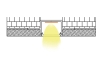 ALU-3813 Aluminum Channel - Recessed - For Strips Up To 16mm - 1m / 2m - Frosted Lens