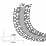 ARC-BENDPB-13M Bendable Plaster in Profile Top & Side Bend – 11.2mm Internal - Recessed - 1m / 2m - Frosted Lens