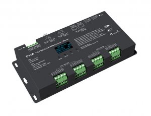 12 Channel Constant Voltage DMX512 & RDM Decoder / Master - 12-24VDC