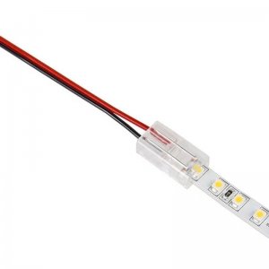 4" Solderless Clamp-On Pigtail Adaptor - 8mm Single Color LED Strip Lights
