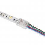 Solderless Clamp-On LED Strip Light to Wire - 12 mm RGBW Strips - 22 AWG