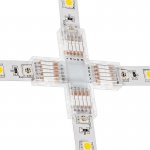 Solderless Clamp-On Cross Connector for 12mm RGBW LED Strip Lights