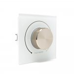 Sunricher 1-10V Dimmer with Built-in Power Switch Wall Panel White