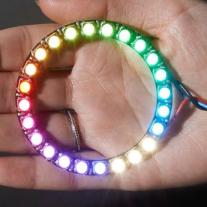 NeoPixel Ring - 24 x 5050 RGBW LEDs w/ Integrated Drivers - Natural White - ~4500K