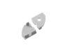 ALU-1203-COR 18 x 18 Wide Rounded Corner Aluminum Channel - Corner - For Strips Up To 12mm - 1m / 2m – Including Diffuser