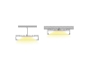 ALU-14232 Aluminum Channel - Surface / Hanging mount - For Strips Up To 130mm - Silver - 1m / 2m - Frosted Lens