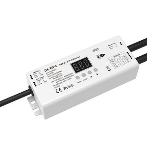 LED Waterproof DMX512 and RDM Decoder - 4 Channel - 5 Amp - 12-48V - Digital Display - NDS-WDMX45