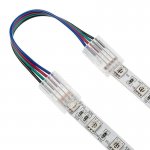 4" Solderless Clamp-On Jumper Connector - 10mm RGB LED Strip Lights