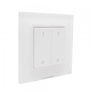 Sunricher RF Single Colour Two Zone Push Switch Wall Panel (Battery powered)