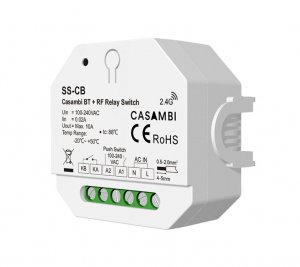 100-240VAC Casambi Bluetooth + RF Relay Switch SS-CB