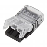 Solderless Clamp On LED Strip Light to Pigtail Adapter - 10mm Single Color Strips - 22-18 AWG