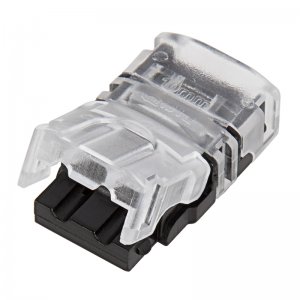 Solderless Clamp On LED Strip Light to Pigtail Adapter - 10mm Single Color Strips - 22-18 AWG