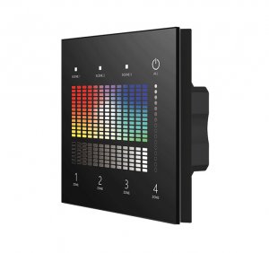 4 Zone RGBW 100-240VAC Wall Mounted Touch DALI Panel TD4-4SH