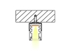 ALU-1207 LED Aluminum Channel - Surface - For Strips Up To 10mm - Silver - 1m / 2m - Frosted Lens