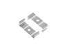 ALU-2402 LED Aluminum Channel - Surface - For Strips Up To 23mm - Silver - 1m / 2m - Frosted Lens