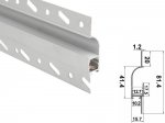 ALU-8115 Drywall LED Aluminum Channel - Recessed - For Strips Up To 12mm - 1m / 2m - Frosted Lens