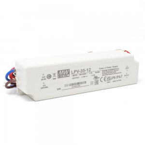 MEAN WELL | LPV-35-12 Power Supply (12V, 35W Constant Voltage Class 2)