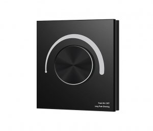 Rotary Glass Panel AC Triac Dimmer - White / Black - S1-K