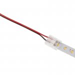 Solderless Clamp-On Pigtail Adaptor - 12mm Single Color LED Strip Lights - 4"