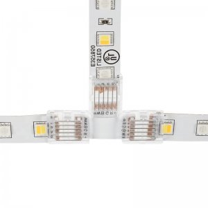 Solderless Clamp-On T Connector for 12mm RGB + CCT LED Strip Lights