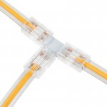 Solderless Clamp-On T Connector for 8mm COB LED Strip Lights