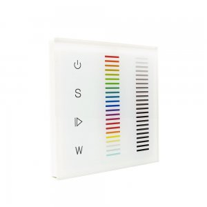 Sunricher RF RGBW Double Touch Slider RF Wall Panel White (Mains voltage)