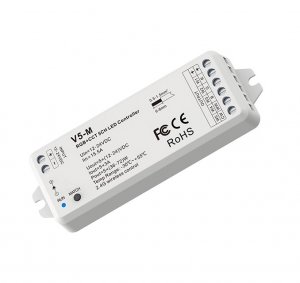 5 Channel RGB+CCT LED RF Controller - 12~24V- V5-M