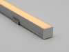 ALU-1516 LED Aluminum Channel - Surface - For Strips Up To 12mm - Silver - 1m / 2m - Frosted Lens
