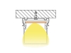 ALU-2005A LED Aluminum Channel - Surface - For Strips Up To 27mm - Silver - 1m / 2m - Frosted Lens